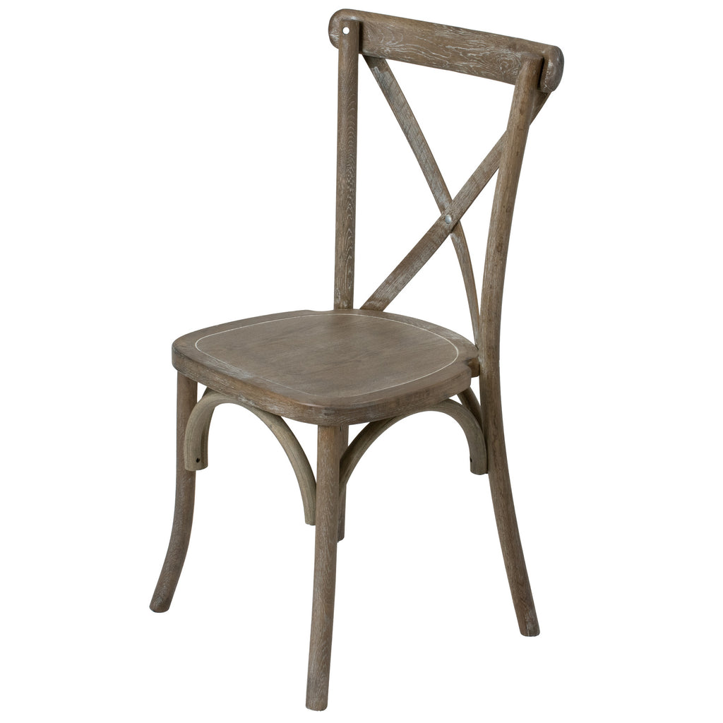 Light Oak Cross Back Dining Chair