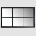 Black Wood Large Window Mirror