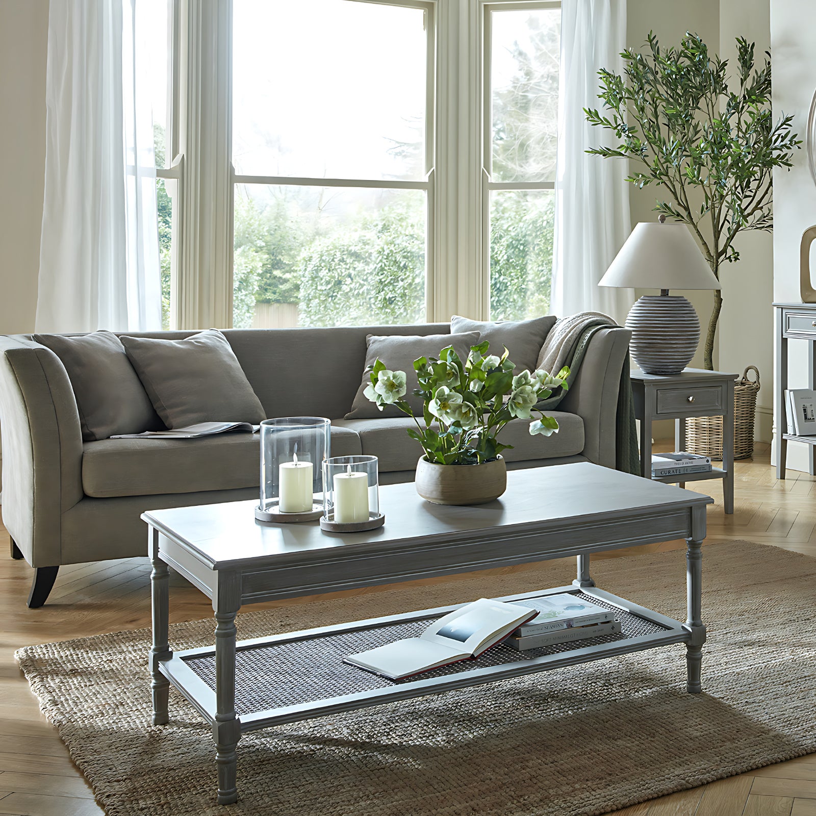 The Serene Collection One Drawer Side Table