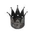 Antique Silver Crown Candle Holder