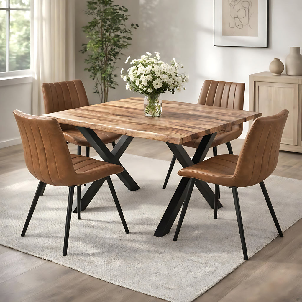 Malmo Tan Swivel Dining Chair